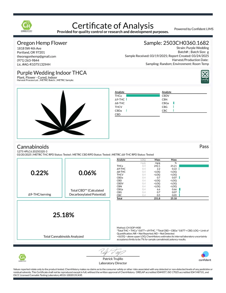 Purple Wedding – THCA Flower